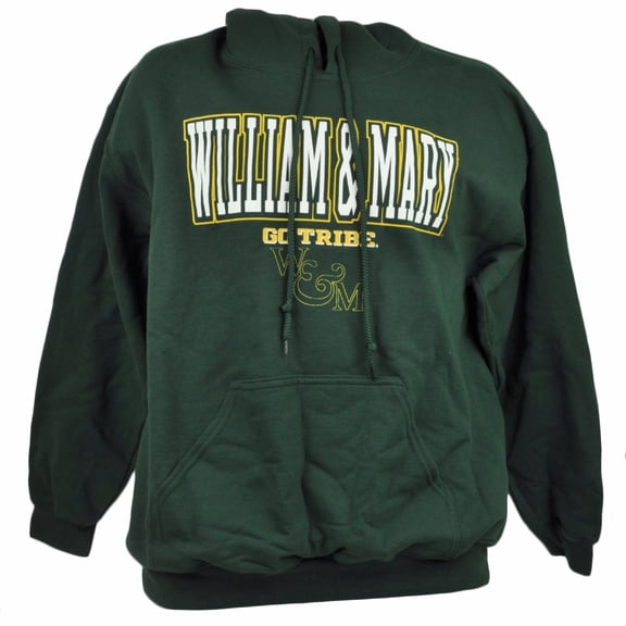 NCAA Wilma & Mary Go Tribe Hoodie Sweater Green Winter Mens Adult W&M 2XLarge