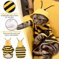 thumbnail image 2 of Bee Hairless Cat Sweater Warm Kitten Pullover Sweater, Soft Breathable Hairless Cat Striped Shirt Pet Cat Sweater Only Cat Pajamas Jumpsuit Outfit, 2 of 4