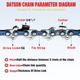 thumbnail image 2 of 3 PACK,16 Inch Chainsaw Chain 3/8" LP Pitch .043" Gauge 56 Drive Links Compatible with Milwauke M18 Fuel XCU04 E-go CS1600 CS1613 De-walt DCCS690 DCCS670 DWO1DT616 Oregon R56, 2 of 12