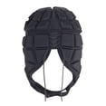 thumbnail image 6 of Rugby Helmet Headguard with Adjustable Strap Ultralight Impact-Resistant Soccer Ski Soft Protective Helmet for Kids Youth-Black,L, 6 of 7