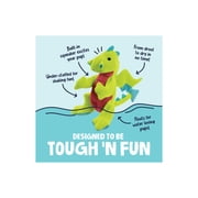 goDog Dragons Squeaky Plush Dog Toy with Double Chew Guard Technology, Durable Fabric & Squeaker for Active Play, Green, Large