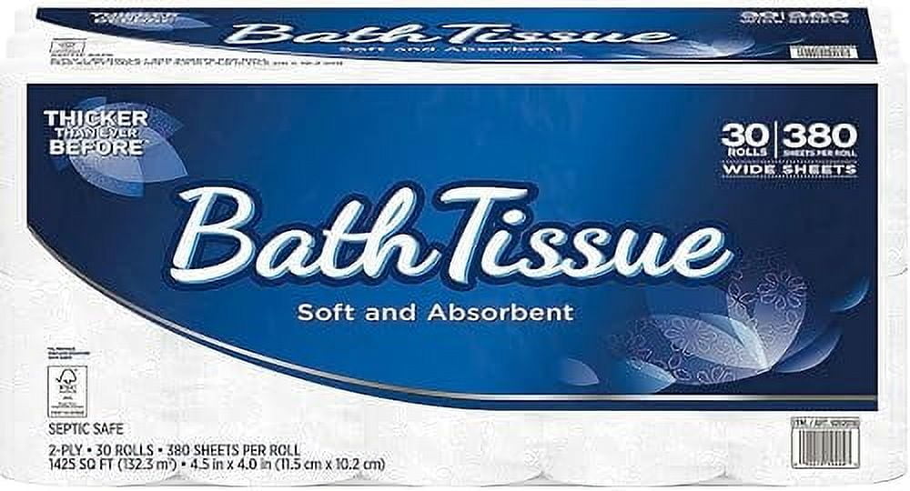 2-Ply Bath Tissue, 30 Rolls 380 Sheets Per Roll