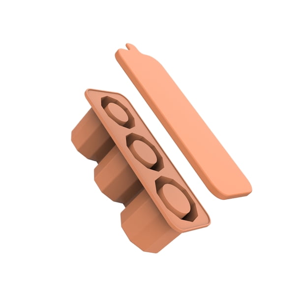 Cateissary Molde para hacer hielo, extracción de congelación eficiente sin deformación, no oculta la suciedad, bandeja de hielo de fácil Teteras ámbar