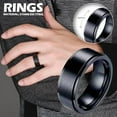 thumbnail image 3 of Anti'anxiety Spinner Fidget Rotating Rings Unisex Black Stainless Steel, 3 of 8