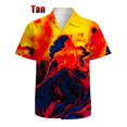 thumbnail image 3 of Camisa con estampado de pigmento en 3D para hombre, camisa informal de moda de manga corta con botones, camisas y blusas de talla grande para hombre, 3 of 5