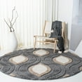 thumbnail image 2 of SAFAVIEH Florida Declan Geometric Shag Runner Rug, Grey/Ivory, 2'3" x 9', 2 of 10