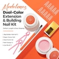 thumbnail image 3 of modelones Gel Builder for Nails 2 Colors, 10-in-One Builder Hard Gel Nail Kit Clear Nude with Dual End Brush, Acrylic Clamps, 100PCS Paper Forms for Sculpting Extension Overlays Salon LED Cured, 3 of 9