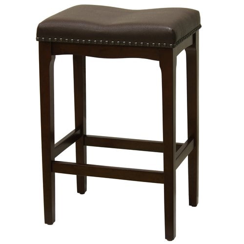Better Homes & Gardens Wayne 29" Padded Saddle Stool, Cherry
