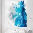 thumbnail image 1 of Blue White Tapestry, Abstract Illustration Clouds Skyline Smoke Mixed Liquid Flow Movement Art Print, Fabric Wall Hanging Decor for Bedroom Living Room Dorm, 5 Sizes, Blue White, by Ambesonne, 1 of 1