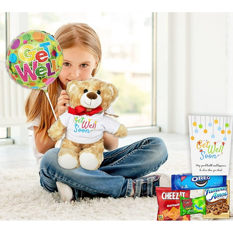 KIDS GET WELL SOON care package gift Teddy Bear Get well