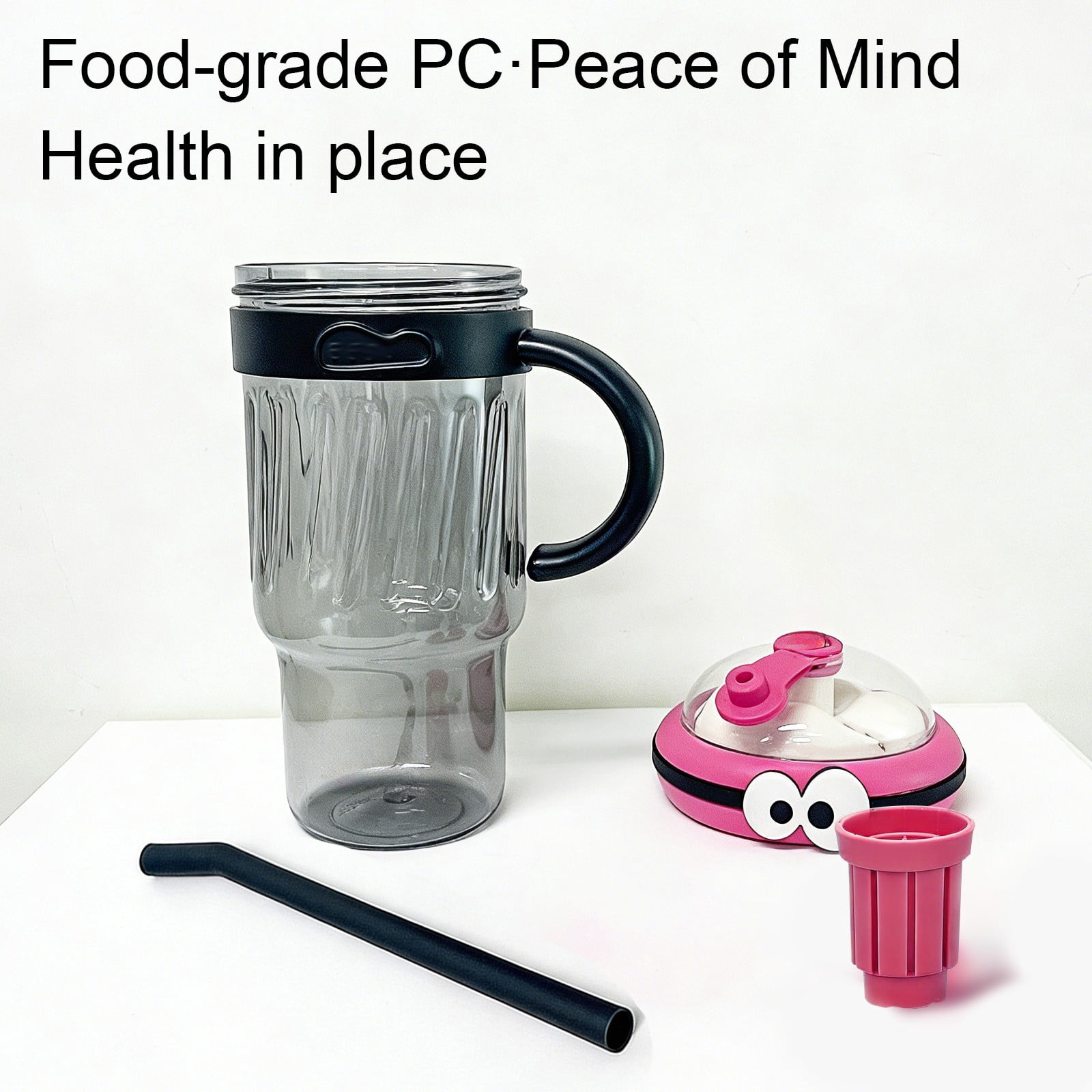 Large Capacity Water Bottle 1200ML Plastic Water Bottle With Straw, Portable Water Bottle With Handle, Leakproof Water Bottle Drink Container, Durable Water Bottle Daily Use Cup
