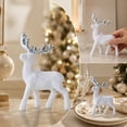 thumbnail image 6 of White Reindeer Christmas Tree Hanging Ornament Festive Holiday Decor for Home Mantel Window Xmas Decoration, 6 of 7