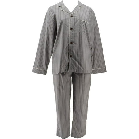 Stafford Men's Two Piece Sleep Set Gray Stripe XL NEW 002090 | Walmart ...
