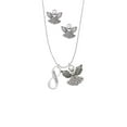 thumbnail image 2 of Delight Jewelry Mother Infinity Sign Silver tone Guardian Angel Charm Necklace and Stud Earrings, 2 of 4