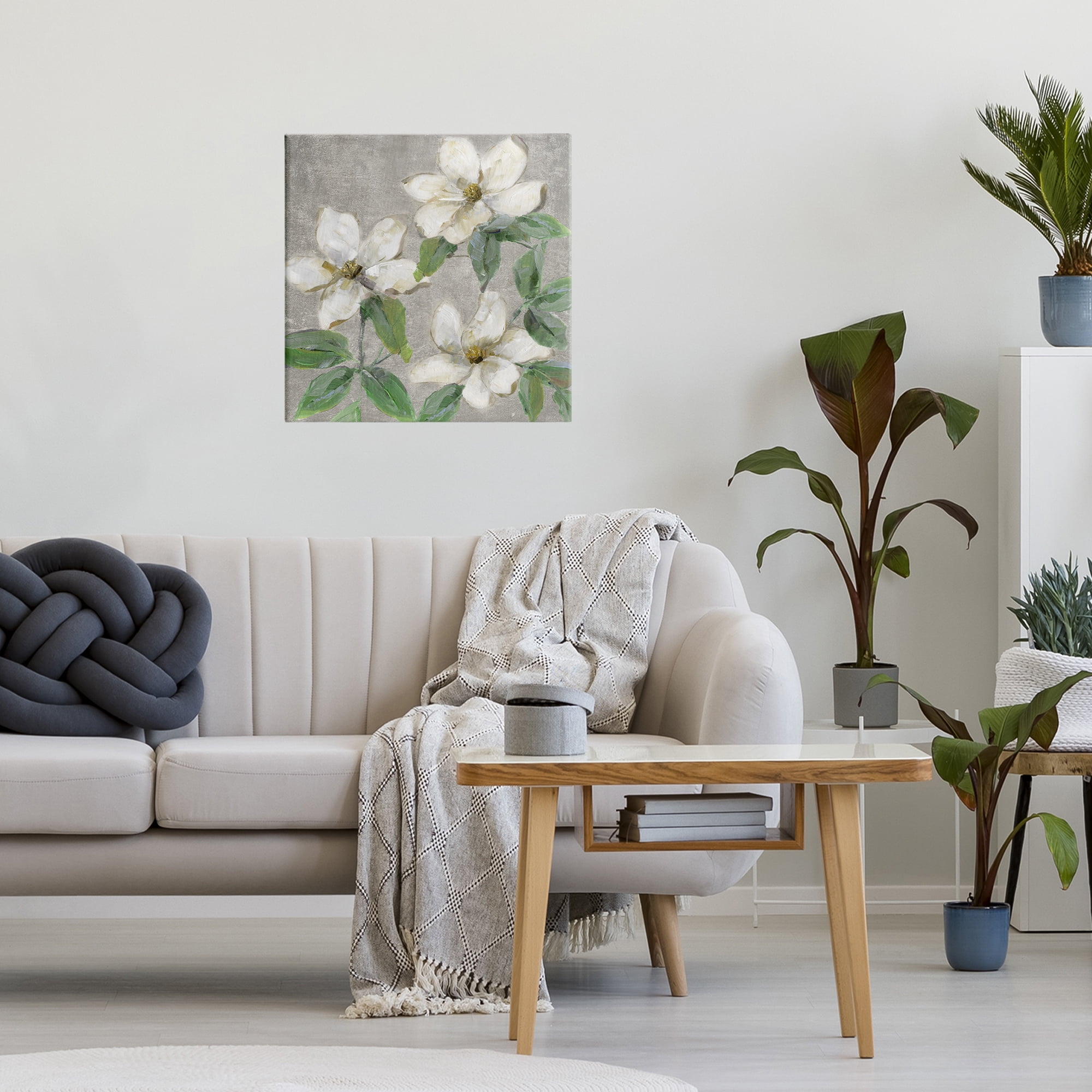 Stupell Industries Ivory Magnolia Trio Canvas Wall Art, design by Sally Swatland