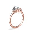 thumbnail image 3 of 1.00 Ct Brilliant Marquise Shape Three Stone Genuine Diamond Beautiful Wedding Ring for her Solid 18K Rose Gold Size 7, 3 of 8