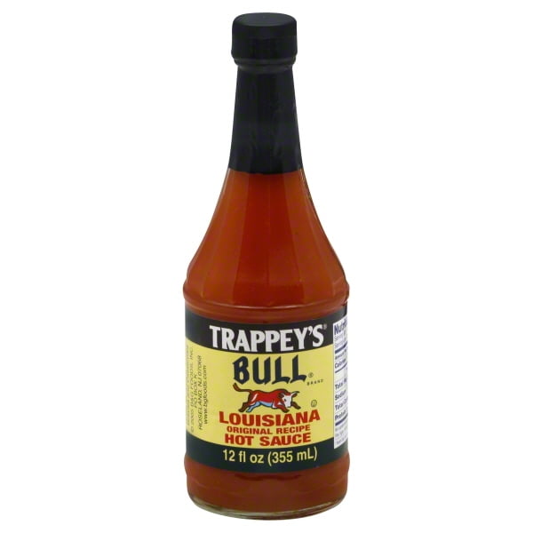 Trappey's Bull Louisiana Original Recipe Hot Sauce 12 Fl Oz Glass