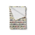thumbnail image 2 of Motorcycle Soft Flannel Fleece Blanket, Vintage Multicolored Motorcycles Old and Modern and Lively Spots in Background, Cozy Plush for Indoor and Outdoor Use, 70" x 90", Multicolor, by Ambesonne, 2 of 6