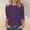 🔥 Purple, variant on Sentmoon Women Tshirts Top Women's Fashion T-shirt 3 4 Sleeves Blouse Crew Neck Casual Casual for Lounge & Sleep Red L