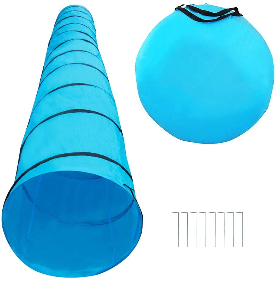 Houseables Dog Tunnel, Agility Equipment, 18 Ft Long, 24" Open