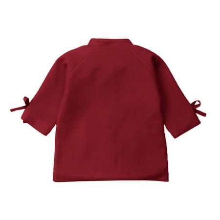 

dmqupv Toddler Girls Winter Long Sleeve Warm Woollen Coat Jacket Solid Color Bow Tie For Babys Clothes Winter Coats For Girls Coat A 5-6 Years