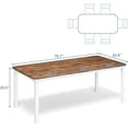 thumbnail image 2 of 79" Large Industrial Dining Room Table for 6-8 People Rectangular Wood Kitchen Table Modern Farmhouse Dining Table Kitchen Dining Room Table with Heavy Duty Metal Legs for Kitchen, Living Room, 2 of 7