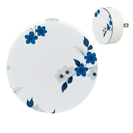 

YZUOUZY Bedside Lamps Night Lights Bedroom Lamps Set of 2 Wild Gray Blue Flowers