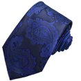 thumbnail image 2 of Royal Blue Artisan Floral Hand Made Men's Necktie, 2 of 2