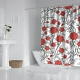 thumbnail image 3 of 72" x 84" Aesthetic Bloom Shower Curtain Watercolor Flower Print Waterproof Quick-Dry Machine Washable Drape, 3 of 5