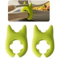 thumbnail image 1 of 1PC Spoon And Lid Rest 2 PCS Spoon Pot Pan Holder Spatula Bracket Clips Heat Resistance Non Slip Silicone Pot Spoon Holder Pot Clip Holder Fun Cartoon Spoon Rest For Pot Kitchen Gadget Green, 1 of 8