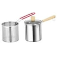 thumbnail image 1 of Olla para freír profunda con mango de madera, colador de aceite, mango antioxidante, antiescaldaduras, accesorios de cocina, mini sartén para freír M, 1 of 8