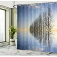 thumbnail image 5 of Ambesonne Winter Shower Curtain, Frozen Lake in Nature, 69"Wx70"L, Blue Brown, 5 of 5