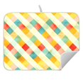 thumbnail image 5 of Ryvnso Vintage Checkered-a1 Dish Drying Mat for Kitchen Countertop 18x24 Large Dish Pad Drainer Rack Dish Sink Mats, 5 of 7