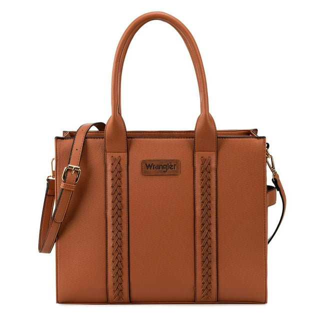 Bolso de mano Montana West Wrangler, tamaño grande, 36 x 28 x 13 cm, color marrón