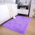 thumbnail image 6 of Homore Super Soft Area Rugs Fluffy Carpets for Bedroom Living Room 2' x 3' , Purple, 6 of 7