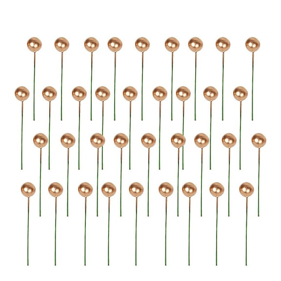 WASHWEPE Golden Ball Berry Wreath Christmas Ornament 100Pcs 3.9x0.4x0.4in
