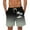 Black, variant on HAOTAGS Mens Graphic Print Summer Shorts with Pockets Elastic Waist Beach Shorts Silver Size S