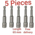 thumbnail image 2 of 5Pcs 8 Mm Magnetic Tech Screw Driver Tek Bit Drill Nut Setter Roofing Cladding, 2 of 9