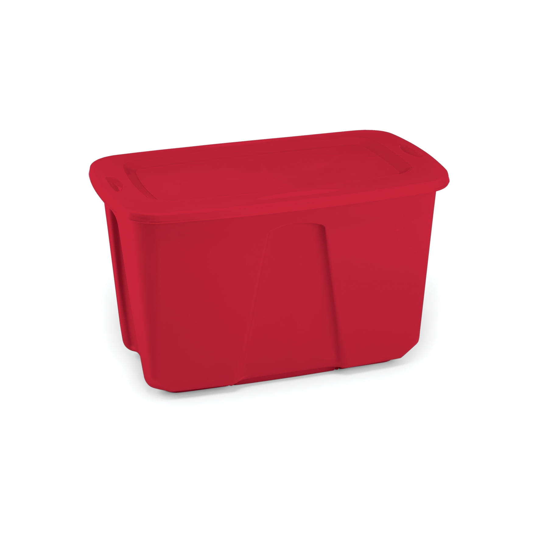 Homz 32 Gallon Red Holiday Storage Tote, Set of 2