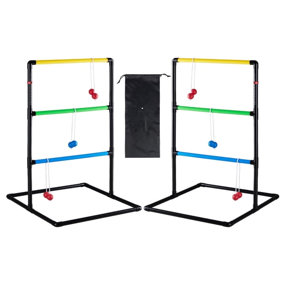 EDX Ladder Ball, Toss Game Set with Balls, Ladderball Tossing & Golf Tossing Games for Yard, Outdoor Lawn Fun Game for Family, with 6 Bolas, Score Trackers & Carry Bag.