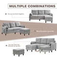 thumbnail image 2 of Soscana 4 Piece Sofa Set,Convertible Sectional Sofa Couch with Storage Ottoman and Storage Pockets, L Shaped 3 Seater+Reversible Ottoman+Loveseat+Accent Chair,Living Room Furniture Set for Apartment, 2 of 7