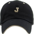 thumbnail image 2 of ABC Letter Initial Embroidery Adjustable Dad Hat Cotton Baseball Cap, 2 of 6