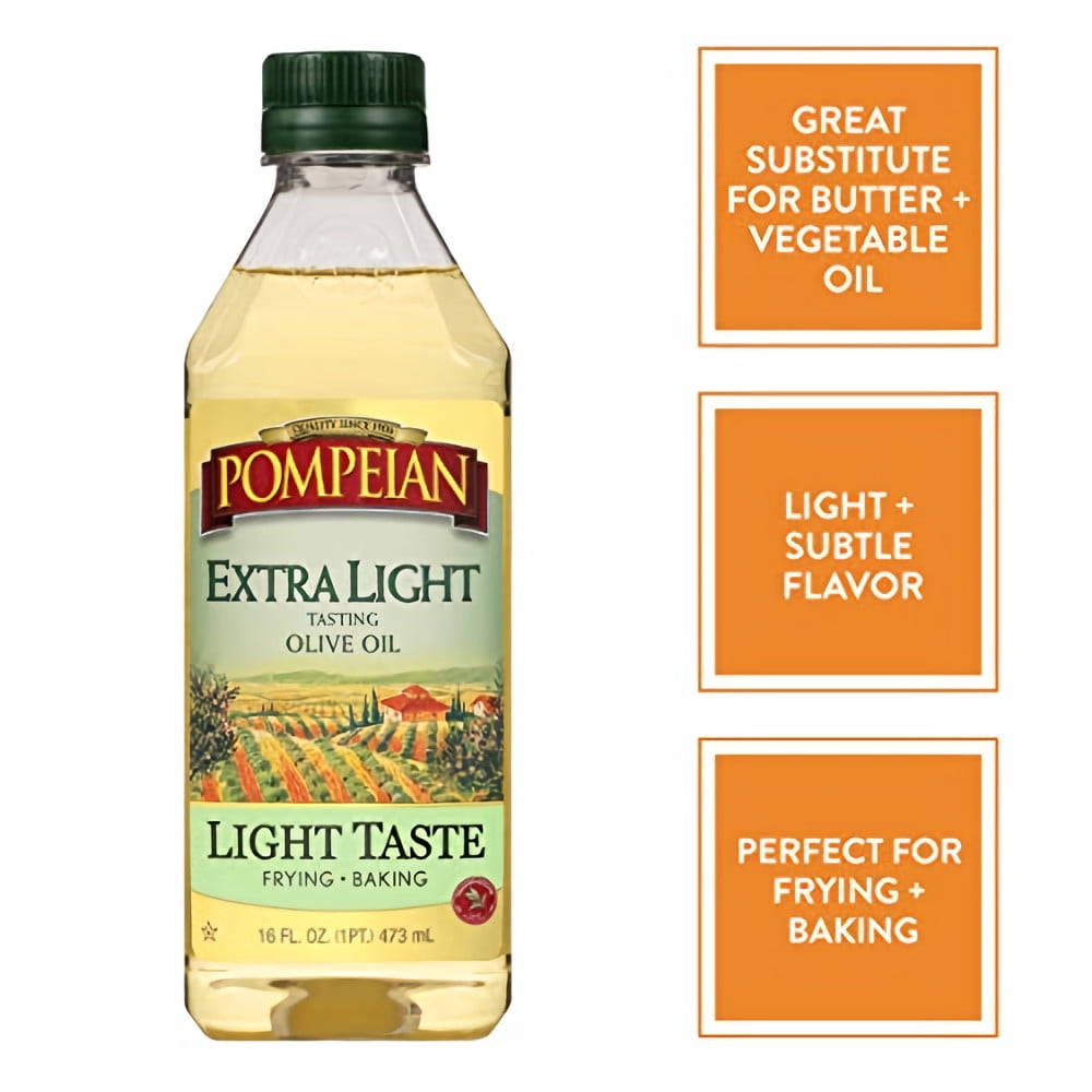Pompeian Light Taste Olive Oil 16 fl oz (Pack of 2)