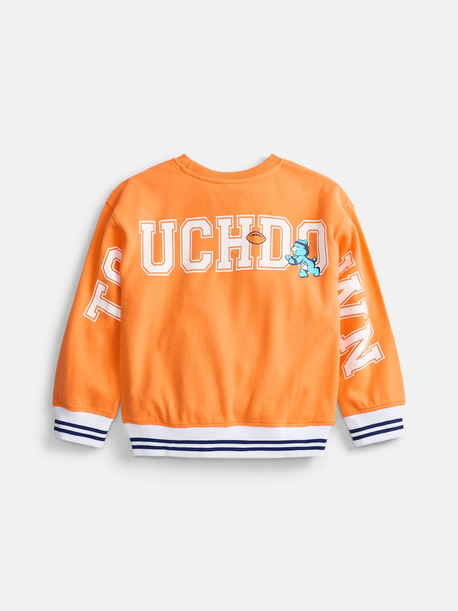 Care Bears Girls' Front Back Graphic Sweatshirt with Long Sleeves, Sizes 4-16