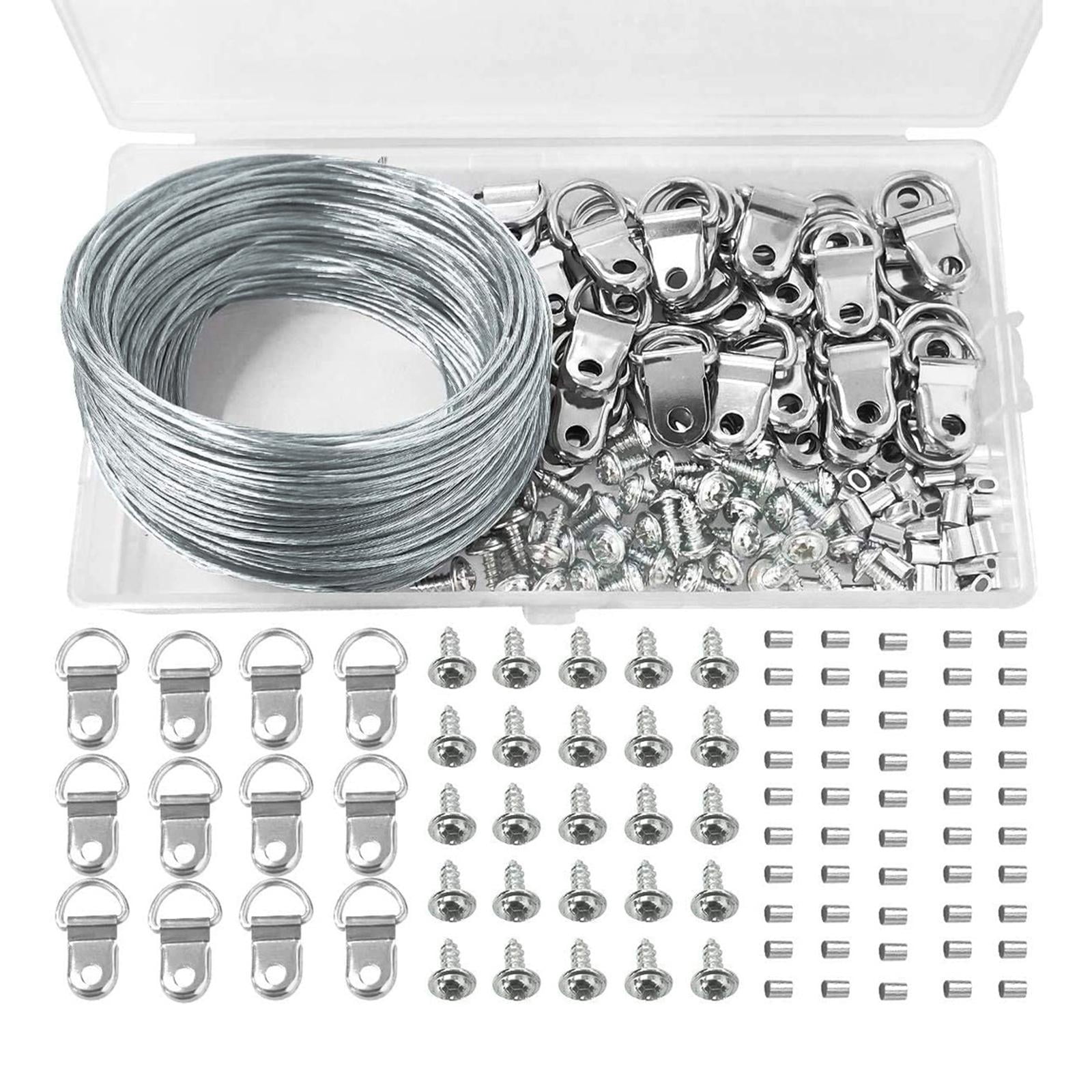 Heavy Duty Picture Hanging Picture Hangers with Wire Hooks Wall Mounting 131Pieces