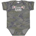 thumbnail image 3 of Inktastic Sister Squad with Pink Flowers Boys or Girls Baby Bodysuit, 3 of 5