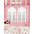 thumbnail image 1 of BSDHOME Polyester Wooden Floor Pink Room Flowers Photography Backdrops Photo Props Studio Background 5x7ft, 1 of 2