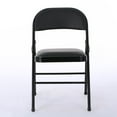 thumbnail image 6 of UbesGoo Set of 4 Fabric Upholstered Padded Seat Metal Frame Folding Chair Portable Black, 6 of 8