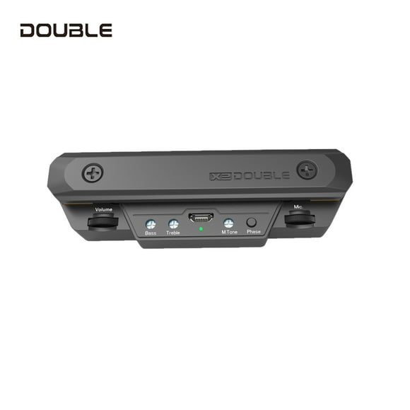 DOUBLE DOUBLE X0 Acoustic Guitar Soundhole Pickup with Mic, Volume/Tone Control, Rechargeable Battery, Multiple Colors (Black, Red, Blue, Orange, Steel Blue)