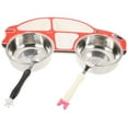 thumbnail image 1 of Miangastore Assiette Alimentaire Divisée en Forme de Voiture en Acier Inoxydable 1 Ensemble 12.3x7.9in, 1 of 8